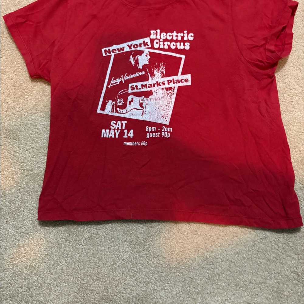 Brandy Melville Red Graphic Tee